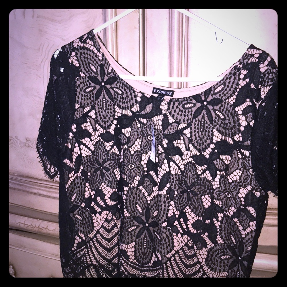 Black lace top